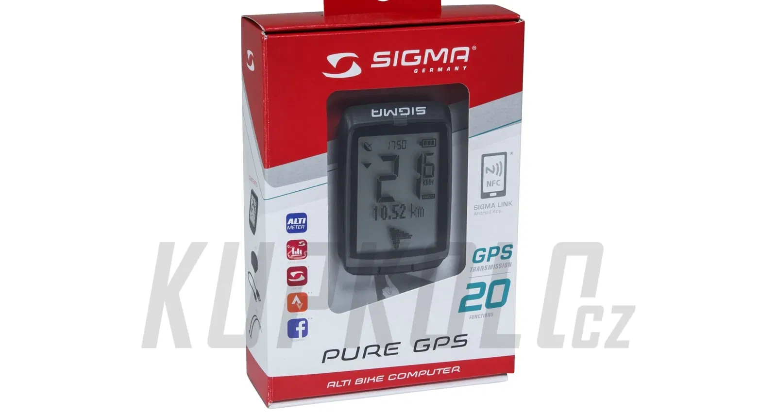 Počítač SIGMA PURE GPS, černý kupkolo.cz