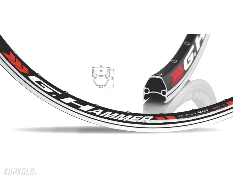 Jante Vélo Remerx Grand Hill 20 Pouces Alu – 20G, Noir Et Argent